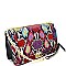 Turn-Lock Multi-Colored Snake Print Shoulder Bag