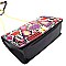 Turn-Lock Multi-Colored Snake Print Shoulder Bag