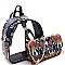 2 in 1 Convertible Transparent Clear Snake Print Backpack