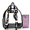 2 in 1 Convertible Transparent Clear Snake Print Backpack