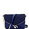 Faux-Fur Accent Flap Clutch Cross Body