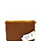 Faux-Fur Accent Flap Clutch Cross Body