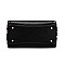 2 WAY PATENT LEOPARD TRIM TOTE WALLET SET
