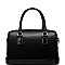 2 WAY PATENT LEOPARD TRIM BOSTON SATCHEL SET