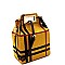PLAID PRINT BOXY SATCHEL