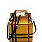 PLAID PRINT BOXY SATCHEL