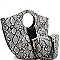 2 IN 1 FRINGED SNAKE PRINT SATCHEL