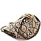 2 IN 1 FRINGED SNAKE PRINT SATCHEL