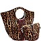 2 IN 1 LEOPARD PRINT FRINGED SATCHEL