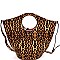 2 IN 1 LEOPARD PRINT FRINGED SATCHEL