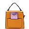 MEDIUM TASSEL ACCENT FLAP SATCHEL