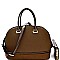 Mixed-Material Patent Dome Satchel Wallet SET MH-LD1391W