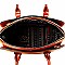 Mixed-Material Patent Dome Satchel Wallet SET MH-LD1391W