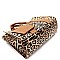 2 in 1 Medium Leopard Print Turn-Lock Accent Satchel