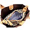 2 in 1 Medium Leopard Print Turn-Lock Accent Satchel