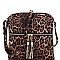 TASSEL ACCENT LEOPARD PRINT CROSS BODY MESSENGER