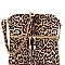 TASSEL ACCENT LEOPARD PRINT CROSS BODY MESSENGER