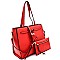 2-Way Bow Accent Tote Wristlet SET