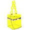 Transparent Acrylic Linked Chain Strap Hard Box Clutch