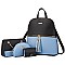 4 IN 1 Multi Compartment Backback Crossbody Shoulder & Wallet Set