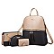 4 IN 1 Multi Compartment Backback Crossbody Shoulder & Wallet Set