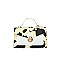 FRONT LOCK ACCENT COW DESIGN MINI CLUTCH