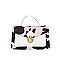 FRONT LOCK ACCENT COW DESIGN MINI CLUTCH