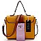 TWO WAY FLAP SATCHEL & SHOULDER BAG