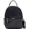 FRONT POCKET OSTRICH EMBOSSED BACKPACK WALLET SET