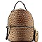 FRONT POCKET OSTRICH EMBOSSED BACKPACK WALLET SET