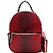 FRONT POCKET OSTRICH EMBOSSED BACKPACK WALLET SET