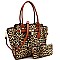 Leopard Print Wing Satchel Wallet SET