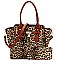 Leopard Print Wing Satchel Wallet SET