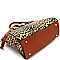 Leopard Print Wing Satchel Wallet SET