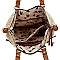 Trendy Knitted Straw Two-Tone Tote Wallet SET MH-LMS0801W