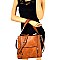 Front Pocket Leatherette 2-Way Hobo Bag