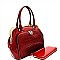 Multi-Pocket Crocodile Patent Frame Satchel Wallet MH-LP7086