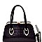 Rhinestone Frame Crocodile Patent Satchel Wallet SET MH-LP7087