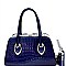 Rhinestone Frame Crocodile Patent Satchel Wallet SET MH-LP7087