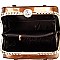 Rhinestone Frame Crocodile Patent Satchel Wallet SET MH-LP7087