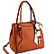 Stylish Scarf Accent 2-Way Satchel Wallet SET MH-LQF0031W