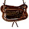 Chic Braid Accent Drawstring 2-Way Bucket Hobo