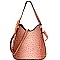 Ostrich Print Multi-Compartment 2-Way Hobo