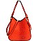 Ostrich Print Multi-Compartment 2-Way Hobo