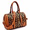 2 IN 1 LEOPARD PRINT BOSTON SATCHEL
