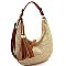 2-Way Woven Straw Expandable Hobo