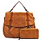 Fashion Laser Cut Flap 2-in-1 Messenger Bag Satchel