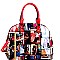 Magazine Print 2 in 1 Dome Satchel Value SET MH-MB1208S