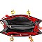 Magazine Print Linked Chain Accent 2 in 1 Tote SET MH-MB2011S