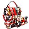 Obama Handbags Print 2 in 1 Convertible Backpack Satchel